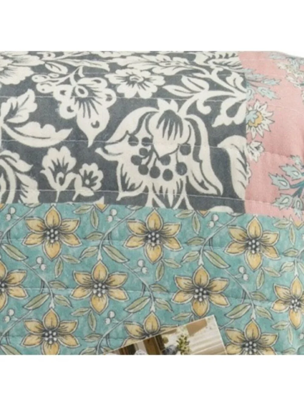 RACHEL ZOE 3pc Cotton Patchwork Quilt Set